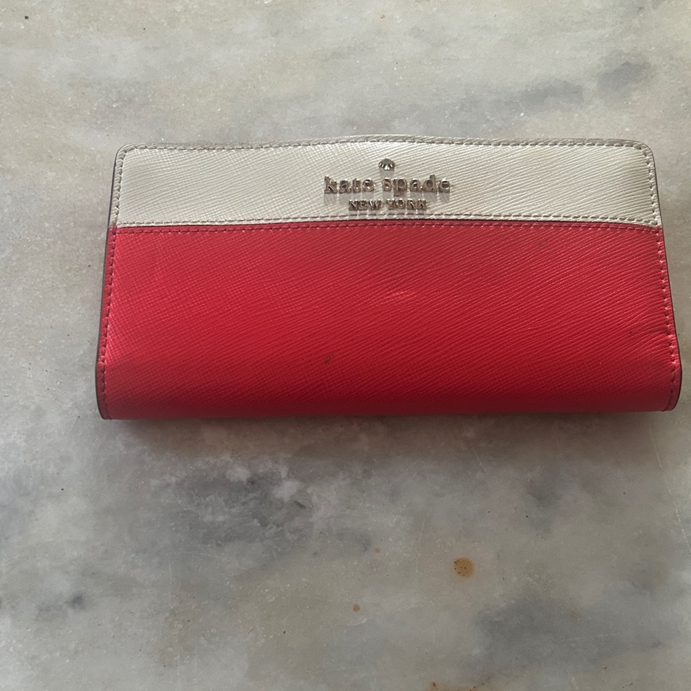 Kate Spade Red and White Wallet